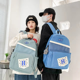 Nylon School Backpack Women Student Large Capacity Bookbag