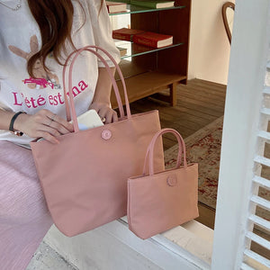 Solid Small Tote Handbags for Women Portable Travel P
