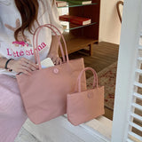 Solid Small Tote Handbags for Women Portable Travel P