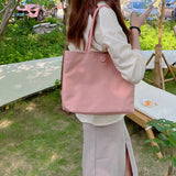 Solid Small Tote Handbags for Women Portable Travel P