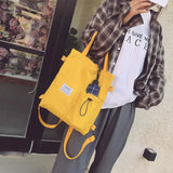 Women Bear Canvas Shoulder Bag Japanese Literary Tote Girl Handbag