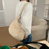 Women's Large Capacity Shoulder Bag Corduroy Tote