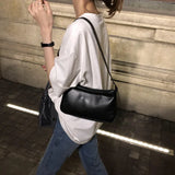 Zipper PU Underarm bags Women's Soft-Faced Handbag