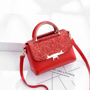 Sequin PU Crossbody Shoulder Bag Women