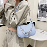 Women's Small Square Shoulder Bag Solid Color Spring Armpit Bag