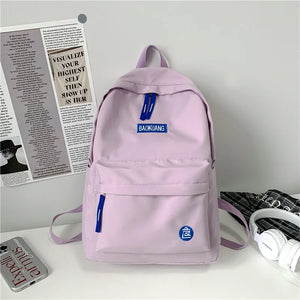 Versatile Campus Backpack Solid Color School Backpack