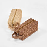 Straw Cosmetic Storage Bag Large Capacity Portable Wash Bag Organizer