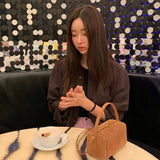 Suede Square Box Bag Flannel Casual Small Square Bag