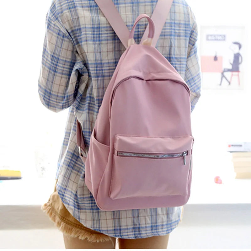 Mat Oxford Women Backpack Girls School Book Bag
