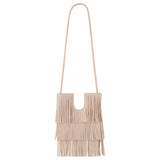 Soft Leather Tassel Shoulder Bag for Women