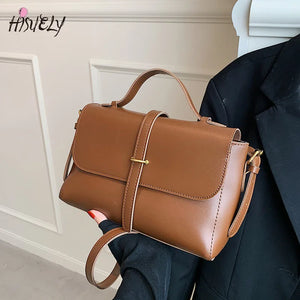 Women's Retro Messenger Bag One-Shoulder Square Bag