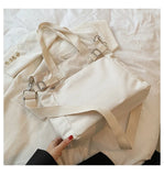 Canvas Shopper Bag Handbag High Capacity Tote Bag for Women