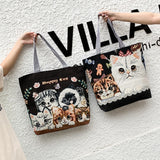 Ethnic Style Shoulder Bag Malay Thai Student Bag Canvas Embroidery