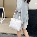 Vintage Crocodile Tote Bag Large Capacity Underarm Bag