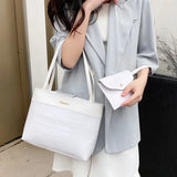 Vintage Crocodile Tote Bag Large Capacity Underarm Bag