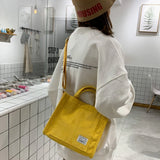 Corduroy Single Shoulder Bag Solid Buckle Messenger Bag for Women