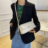 Vintage Green Underarm Bag Wave French Armpit Shoulder Bags