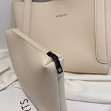 Large Capacity Messenger Handbag 2-piece set Ladies Bucket PU Shoulder Bag
