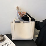 Large Capacity Messenger Handbag 2-piece set Ladies Bucket PU Shoulder Bag