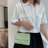 Faux Leather Women Messenger Chain Bag for Daily Use