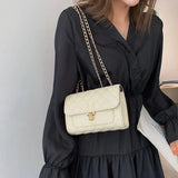 Faux Leather Women Messenger Chain Bag for Daily Use