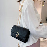 Faux Leather Women Messenger Chain Bag for Daily Use