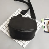 One Shoulder PU Bag Patchwork Zippers Solid Unisex Soft