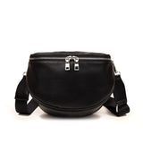 One Shoulder PU Bag Patchwork Zippers Solid Unisex Soft
