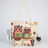 Ethnic Style Embroidered Linen Shoulder Bag with Thick Rope Strap