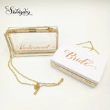 Sisbigdey Rose Bride Handbag Wedding Bridal Acrylic Crossbody Bag