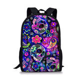 Skeleton Element Printing Pattern School Backpacks Personalized Kids Daypack