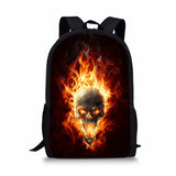 Skeleton Element Printing Pattern School Backpacks Personalized Kids Daypack