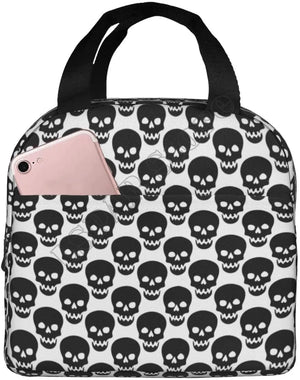 Skull Lunch Bags for Women Boy Girl Reusable Insulated Lunch Box