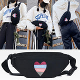 Skull Love Print Waist Bag Chest Bag Outdoor Sports Cross Pack