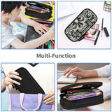 Skull Mushrooms Gray & Goth Pen Box Student School Anime Zipper Pen Bag