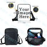 Skull Print Messenger Bag Hip Hop Women Handbag Street Rock Canvas Shoulder Bags