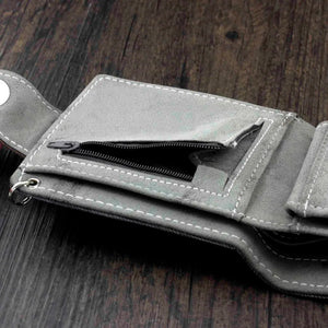 Skull Punk Biker Casual Hasp Wallet Purse with Chain