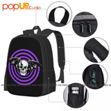 Skull Purple Psycho Punk Zone, Evil Dead Halloween Backpack