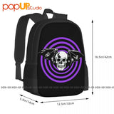 Skull Purple Psycho Punk Zone, Evil Dead Halloween Backpack