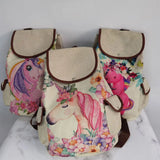 Skull Red Floral Printed Handbag Halloween Backpack
