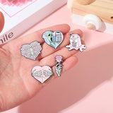 Skull Rose Heart Pin Punk Style Halloween Cat Head Compass Wizard Hat