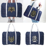 Skull Series Printing Travel Bag Nylon Foldable Large Capacity Luggage