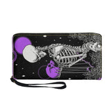Skull Wallets Gift for Women Travel Female Purse Multifunction Zipper Long Strap