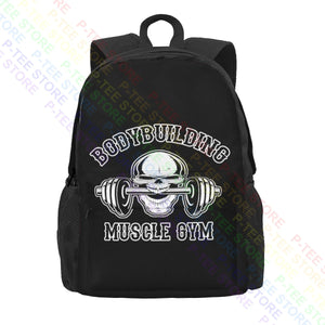 Skull Weights Gym Backpack Vintage Art Print 3D Printing