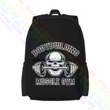 Skull Weights Gym Backpack Vintage Art Print 3D Printing