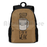 Funny Outdoor Hiking Backpack Waterproof Camping Travel Coffee Joke