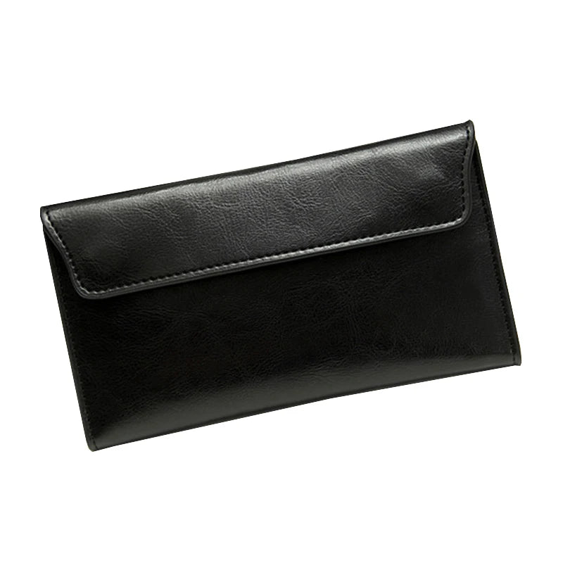 Soft Slim Leather Women Wallet Long Ladies Purse Thin Money Bag