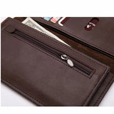 Crocodile Leather Long Wallet Men Thin Purse Soft Male Clutch Money Bag
