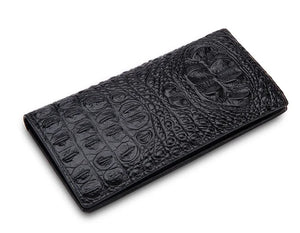 Crocodile Leather Long Wallet Men Thin Purse Soft Male Clutch Money Bag