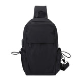 Sling Backpack USB Charging Port Anti-Theft Men's Chest Bag